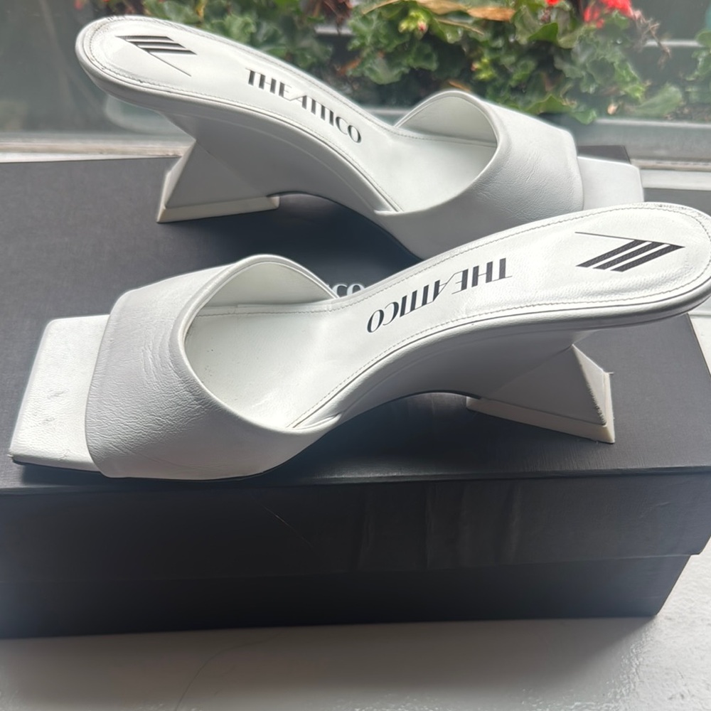 The Attico White Cheope mules 60mm